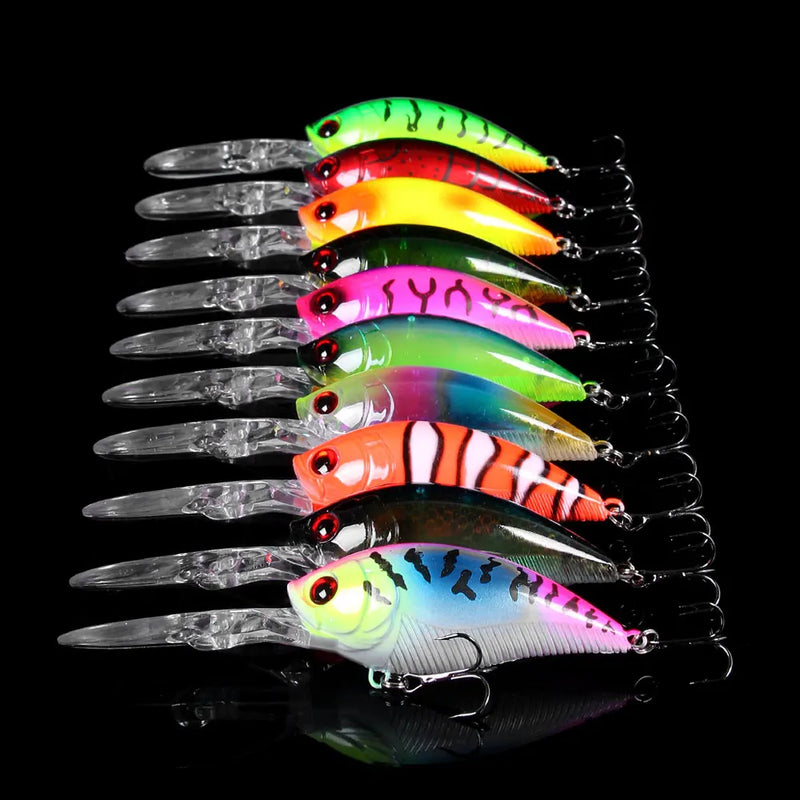Hengjia 12.5cm 20.5g crankbait leurre isca de pesca pique carpa pesca artificial duro isca wobbler crankbait equipamento de pesca