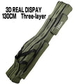 Bolsa de pesca multifuncional de grande capacidade, 2/3 camadas, 110cm-150cm, portátil, oxford, vara de pesca, estojo de armazenamento, equipamento de pesca