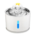 Fonte de água para gatos, água circulante totalmente automática, dispositivo popular para beber flores, lâmpada led de indução vermelha e azul