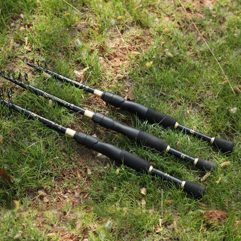 Sougayilang Vara De Pesca Telescópica Ultra Leve Fiação Vara De Pesca Material De Fibra De Carbono 1.8-2.4 M Vara De Pesca Equipamento