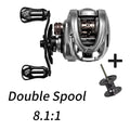 SOLOKING-Ultralight Baitcasting Reel, Carretel de pesca de água salgada, 10 + 1BB, Potência 4kg, ACURA HICC50, BFS, 7.1, 8.1 Gear Ratio, 136g