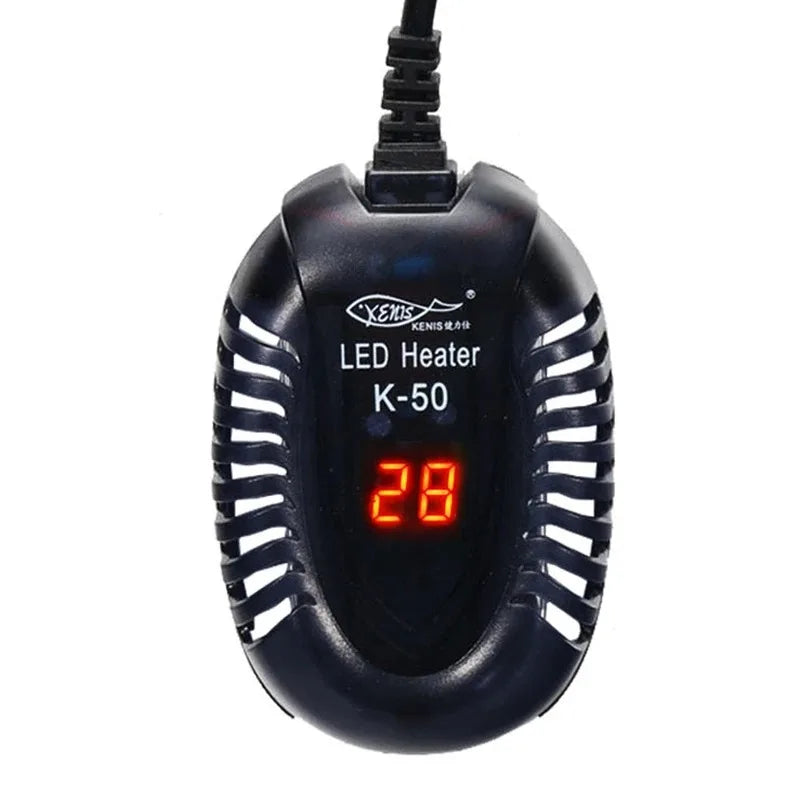 Mini Aquecedor De Tanque De Peixes Pequeno, Display Digital LED, Temperatura Automática, Aquecimento à Prova De Explosão, Baixo Nível De Água, Tanque De Tartaruga