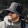 COKK-Chapéu de balde masculino boné de pescador chapéu de pesca para sombrinha, protetor solar Big Brim, chapéu de sol para equitação e caminhada verão
