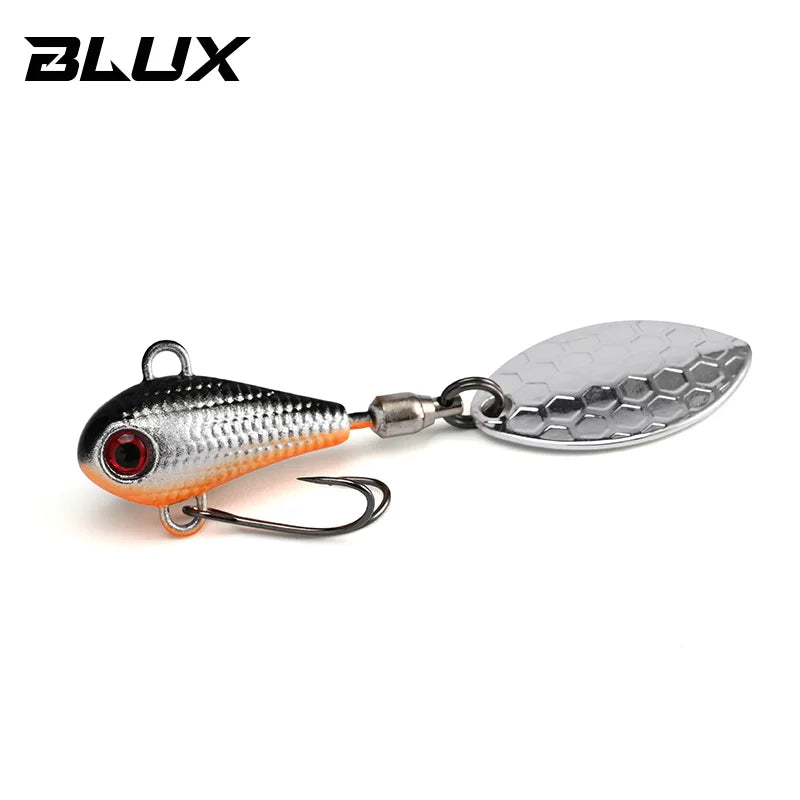 BLUX SPINTAIL Isca de pesca 4.5g 7g 11g Mag Tail Spinner Shad Metal Vib Casting Shore Jig Bait Lâmina de cobre Colher Baixo de água doce