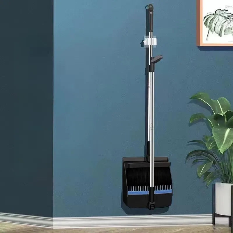 Cozinha vassoura pá combinação rotativa kit de vassoura de haste longa conjunto de duas peças de vassoura doméstica antiaderente cabelo multi-função