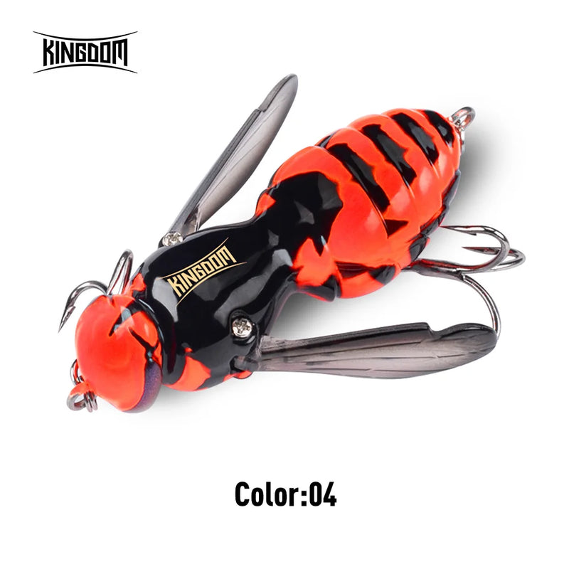 Reino iscas de pesca isca artificial 4.2g 40mm flutuante inseto biônico swimbaits wobblers iscas duras baixo carpa pique enfrentar isca