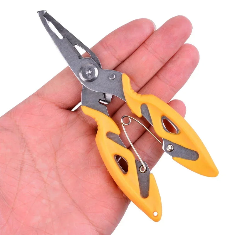 Alicates de pesca multifuncionais, pinças de pesca, ferramentas de pesca, tricô, moscas tesoura, conjunto de tranças, pinças, acessórios para mercadorias, inverno