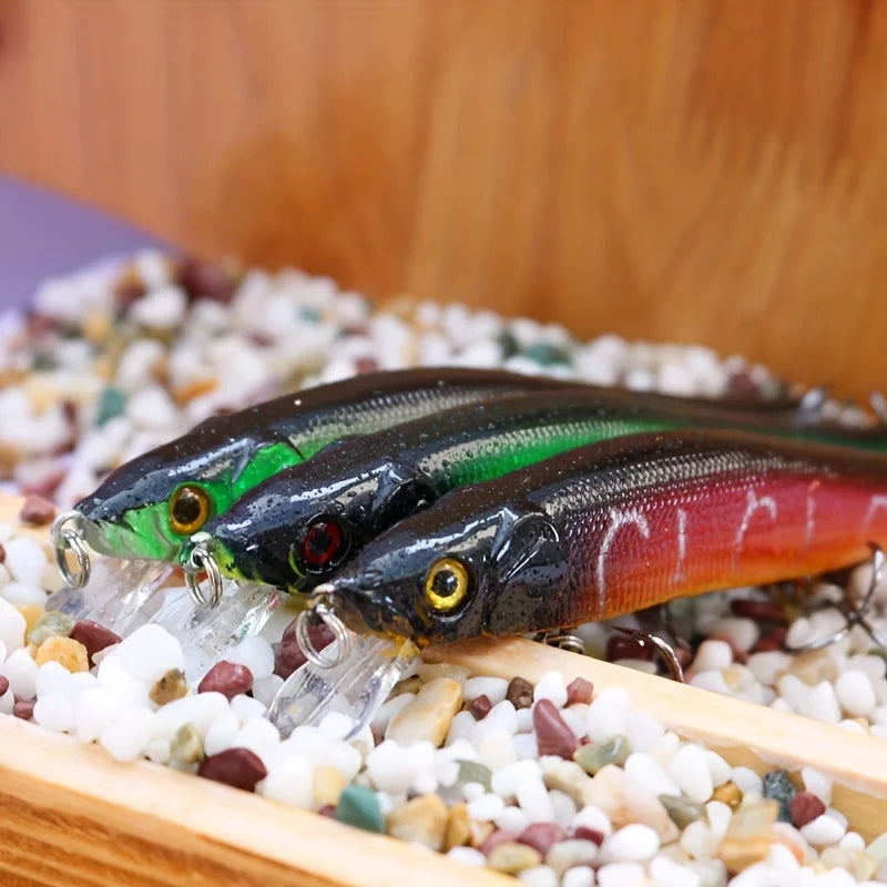 3 pçs/caixa japão afundando lento minnow iscas de pesca 12cm 14g jerkbait baixo pique carkbait wobblers swimbait isca profissional