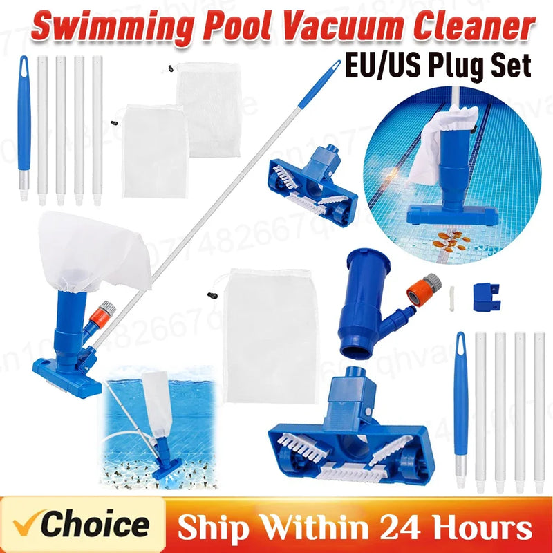 Piscina ferramenta de limpeza a vácuo lagoa jato aspirador subaquático cabeça da escova piscina limpeza net acessórios da piscina ue/eua plug
