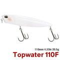 Tsurinoya 110mm 20.5g topwater flutuante lápis isca de pesca dw58 cão caminhada manivela wobbler stickbait minnow isca dura para pique baixo