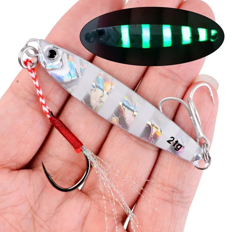 5 pçs metal gabarito isca de pesca pesos 10g-40g corrico isca dura baixo isca de pesca enfrentar truta jigging isca gabaritos iscas de água salgada