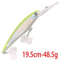 48-90-95g isca de pesca mergulho profundo minnow isca artificial wobblers enfrentar pesca carpa pique walleye original mar isca de pesca
