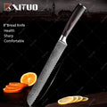 Conjunto de faca de cozinha premium afiada faca de chef japonesa faca santoku com padrão de damasco a laser cutelo de corte muito rápido 1-10 peças