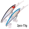 48-90-95g isca de pesca mergulho profundo minnow isca artificial wobblers enfrentar pesca carpa pique walleye original mar isca de pesca