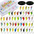 Goture gelo jigging iscas conjunto luminoso engrenagem de pesca no gelo baixo tipo de peixe jigs iscas vários estilos de iscas de inverno qualidade gabarito para ic
