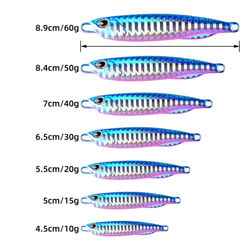 Metal gabarito isca de pesca 10g-60g elenco gancho swimbait 3d laser wobbler pique colher carpa spinner mar enfrentar kit pesca isca artificial