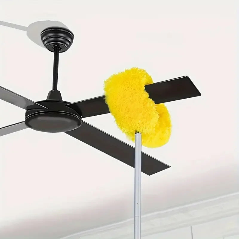 Ventilador de teto limpador espanadores com pólo de extensão escova de remoção de poeira removível teto e ventilador espanador ferramenta de limpeza de ventilador de teto