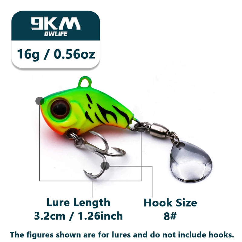 Iscas de pesca vib crankbait iscas 9 ~ 16g colheres de pesca iscas spinner lâmina afundando iscas baixo pesca jigs isca de pesca enfrentar