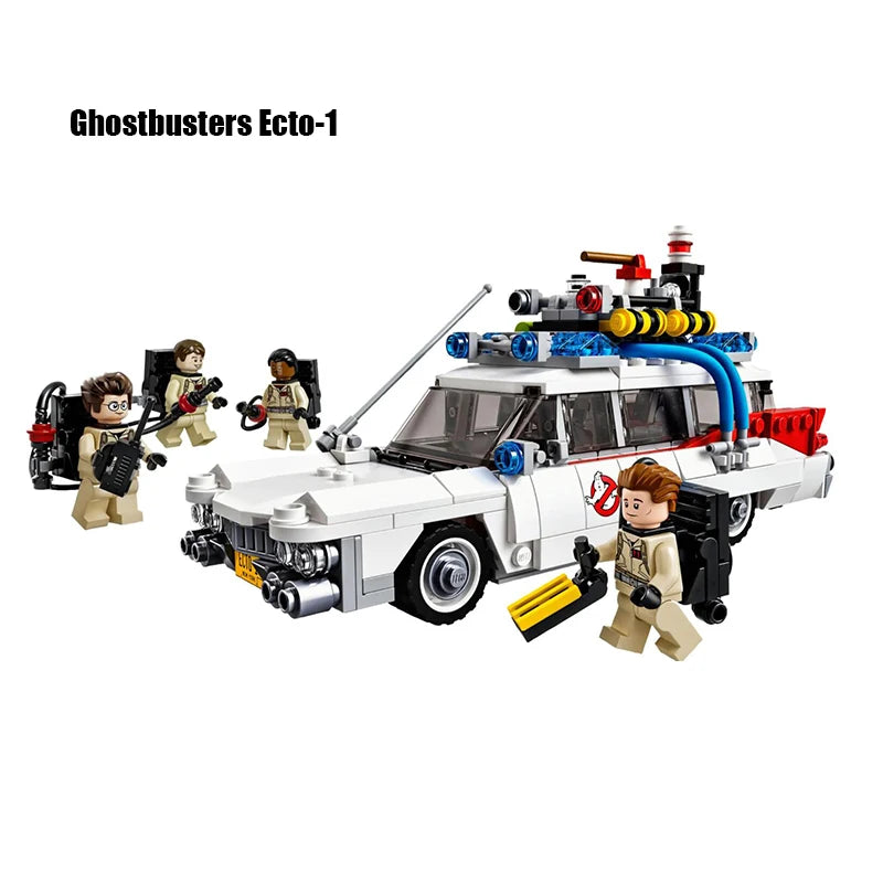 Blocos de construção do carro para crianças, brinquedos DIY, modelo de montagem, presentes para meninos e meninas, compatível com MOC 21108, Ecto-1, em estoque