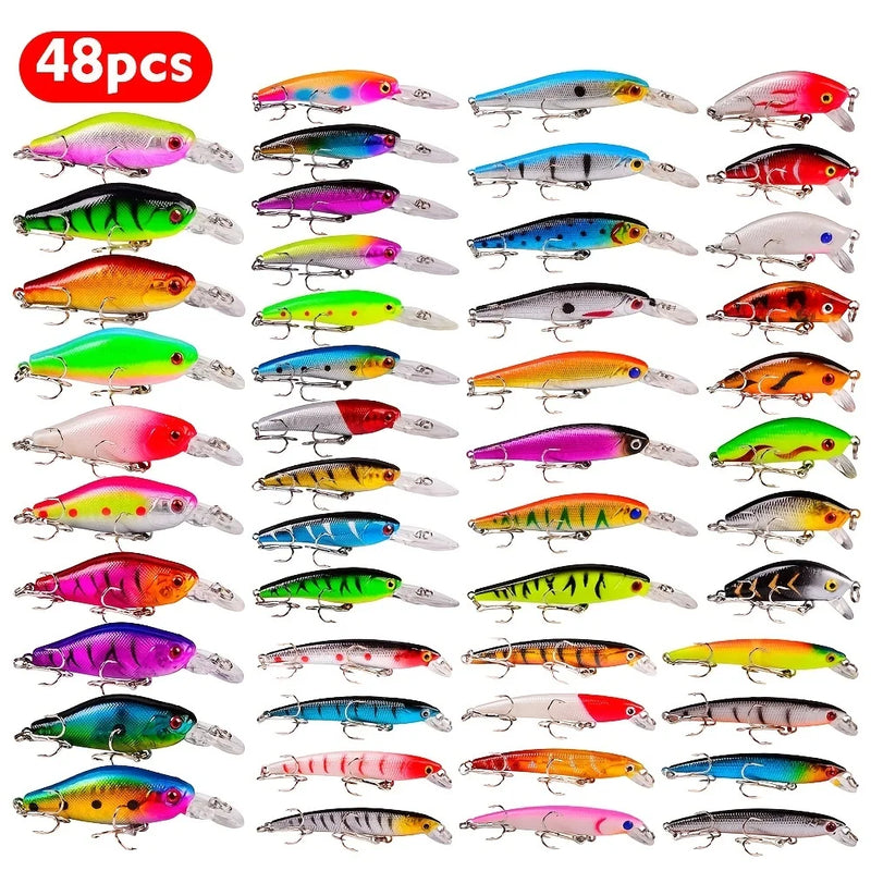 Conjunto de isca de pesca isca dura mini minnow flutuante balanço crankbait louco wobblers artificial biônico manivela iscas