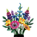 Blocos de Construção de Crisântemo Artificial para Crianças, Flor Eterna, Decoração de Casa, Bouquet Wildflower, Brinquedos Presente para Meninas, 10313