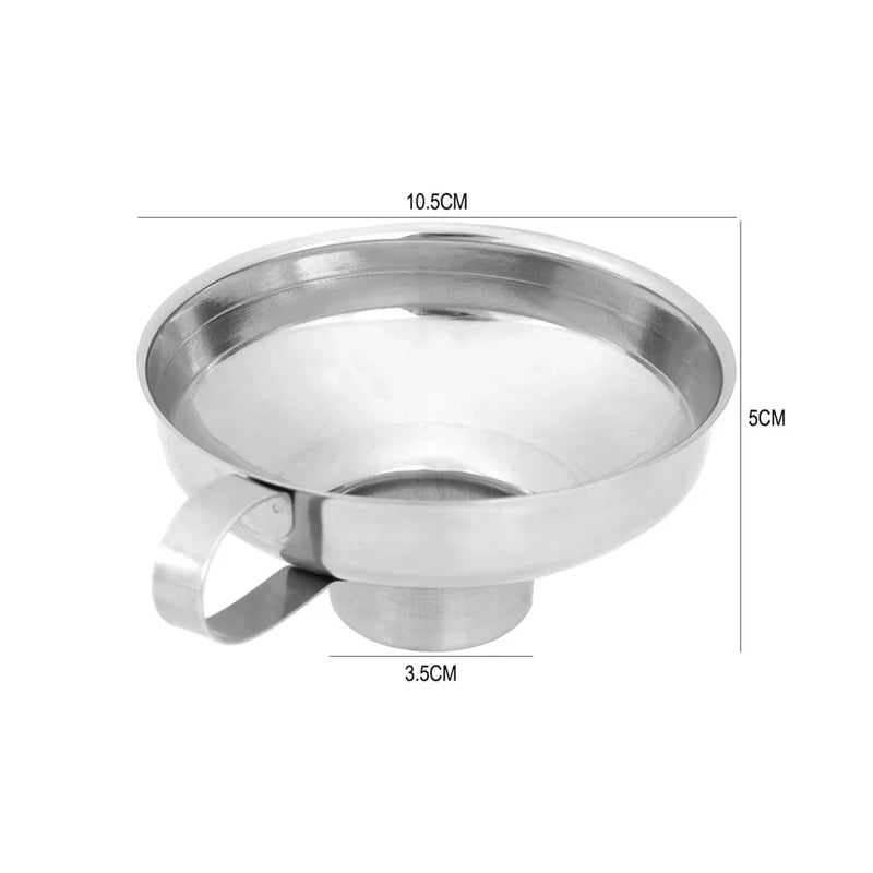 Funil de enlatamento de boca larga de aço inoxidável Hopper grosso, Molho de salada, óleo pode, vinho, cozinha cozinhar ferramenta
