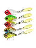 5 pçs spinner isca de pesca 5g/7g/10g/14g/20g fundição longa gota tiro isca vib vibração artificial isca giratória pique equipamento de pesca