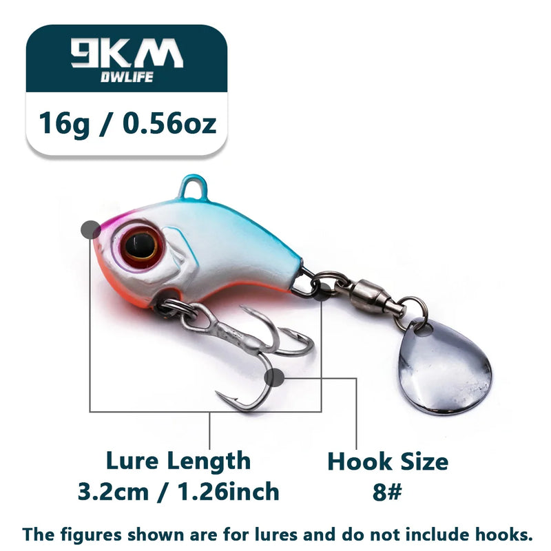 Iscas de pesca vib crankbait iscas 9 ~ 16g colheres de pesca iscas spinner lâmina afundando iscas baixo pesca jigs isca de pesca enfrentar