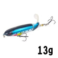 1 pçs 10cm/14cm topwater isca de pesca whopper popper isca artificial duro plopper macio rotação cauda equipamento de pesca isca de pesca