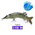 VTAVTA 10/14cm afundando wobblers iscas de pesca articuladas crankbait swimbait 8 segmento duro isca artificial para pesca enfrentar isca