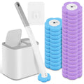 18/36 pçs escova de vaso sanitário descartável substituição cabeça kit limpeza vaso sanitário escova alça longa wc acessórios ferramenta