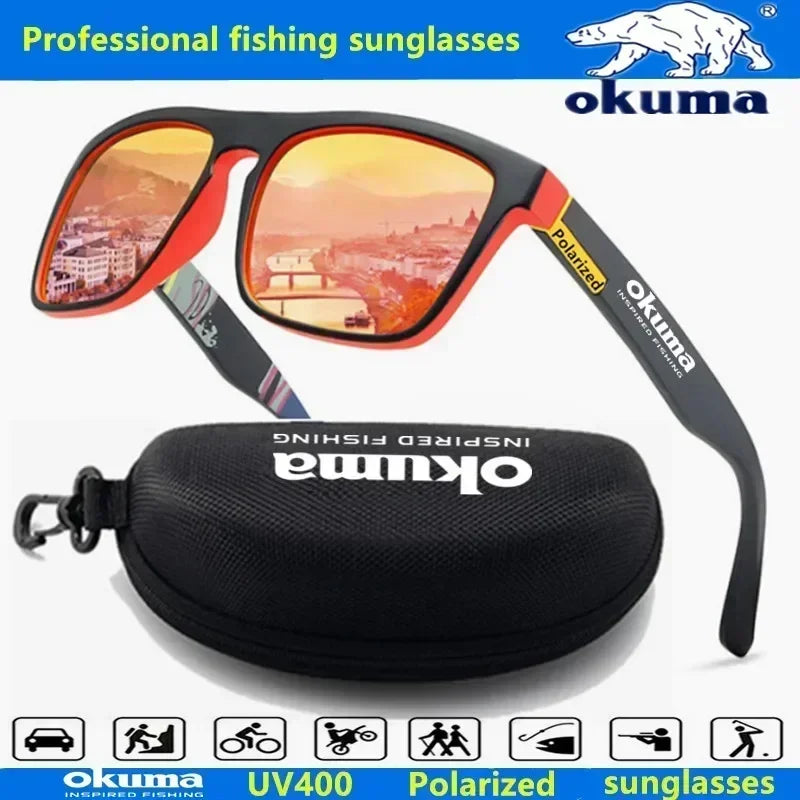 Okuma-Óculos de sol polarizados para homens e mulheres, caça ao ar livre, pesca, condução, bicicletas, caixa opcional, UV400