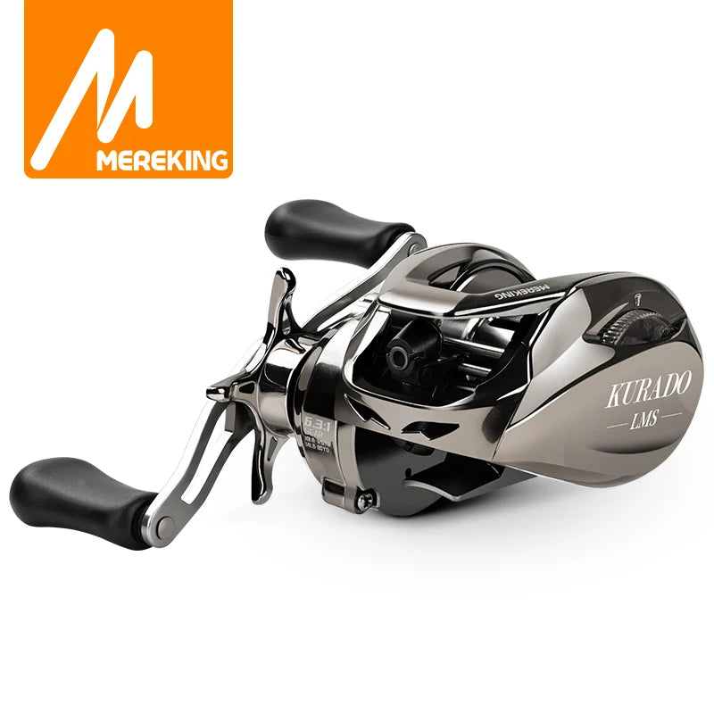 Mereking kurado carretel de pesca de arremesso 6.3:1 relação de engrenagem de alta velocidade 10kg arrasto máximo de água salgada fresca bobina de pesca de freio magnético