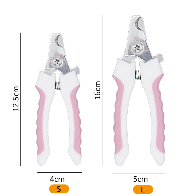 Cortador de unhas profissional para animais de estimação, aço inoxidável, aparador de unhas para cães e gatos, economia de trabalho, conveniente, suprimentos para tosa de cães