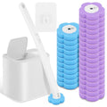 18/36 pçs escova de vaso sanitário descartável substituição cabeça kit limpeza vaso sanitário escova alça longa wc acessórios ferramenta