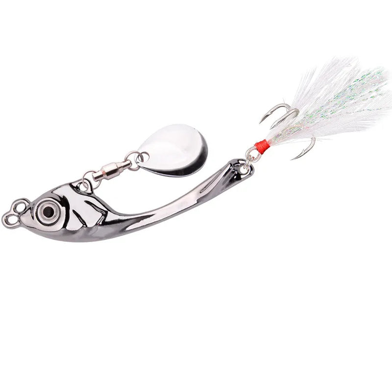Spinners de pesca vib tremor lantejoulas spinners truta metal minnow popper manivela iscas de pesca truta iscas com ganchos para água salgada