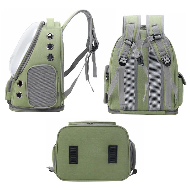 Bolsa transparente para transportar gatos, mochila de viagem ao ar livre para gatos, cães pequenos, respirável, bolsa de transporte para gatos, suprimentos para animais de estimação
