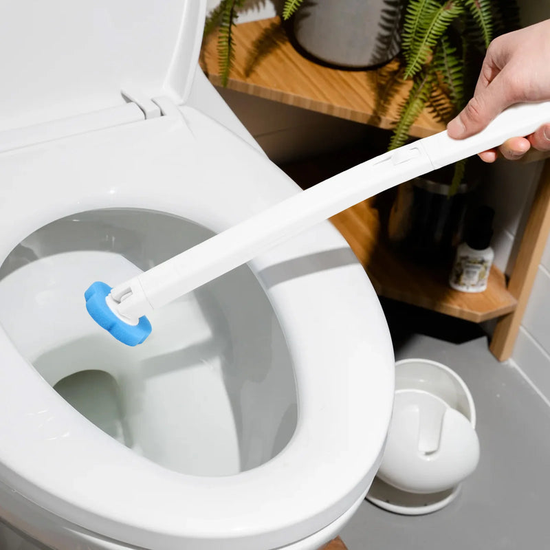 18/36 pçs escova de vaso sanitário descartável substituição cabeça kit limpeza vaso sanitário escova alça longa wc acessórios ferramenta