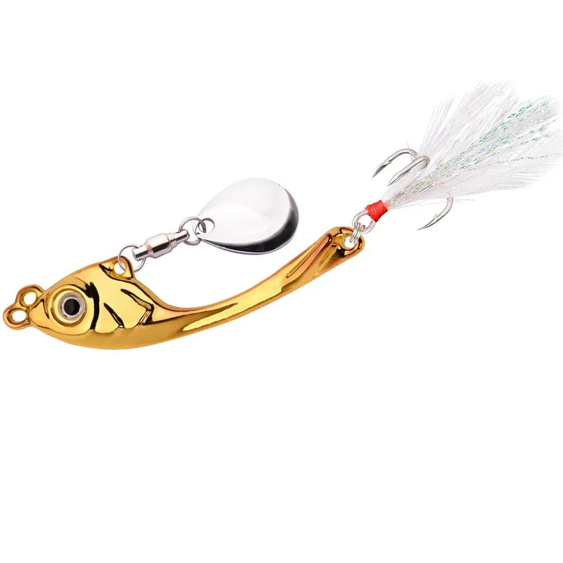 Spinners de pesca vib tremor lantejoulas spinners truta metal minnow popper manivela iscas de pesca truta iscas com ganchos para água salgada