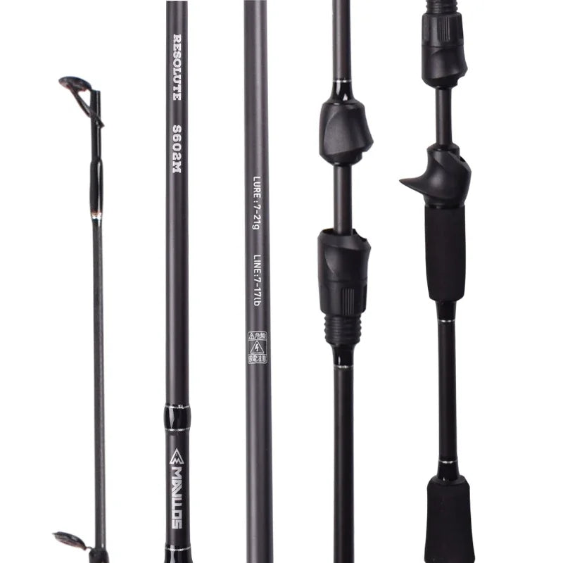 Mavllos linha resoluta 7-17lb vara de fundição de pesca de baixo isca 7-21g 30t carbono m ponta 1.8m ligth truta vara de fiação de pesca