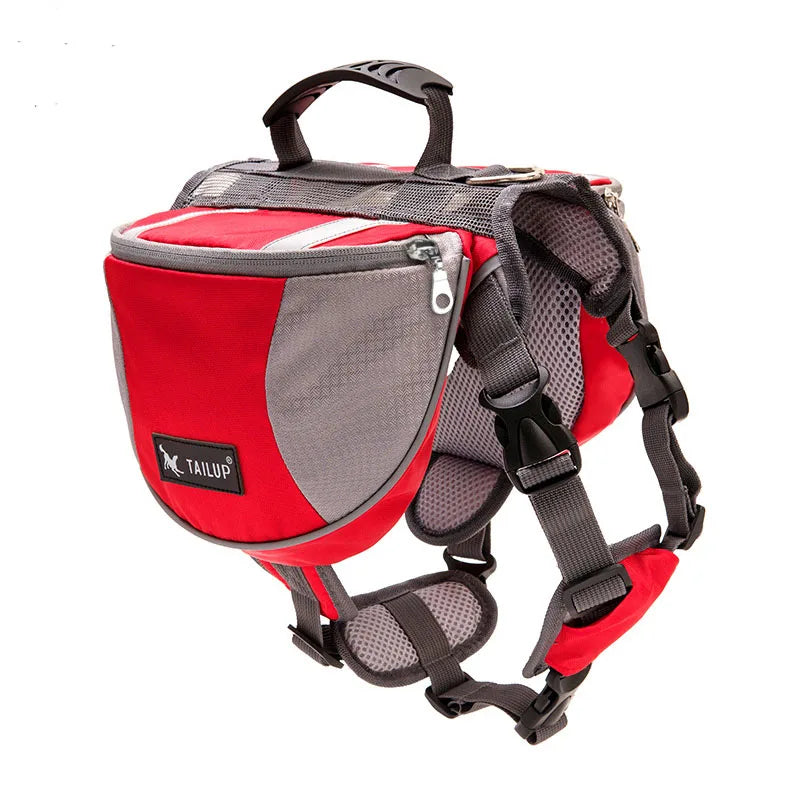 Mochila portátil para cães, bolsa para lanches, bolsa para treinamento de cães, bolsa de armazenamento, mochila, bolsa de viagem, mochila com fita reflexiva e bolso traseiro