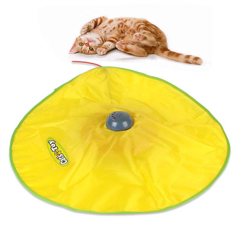 4 velocidades movimento undercover mouse tecido movendo pena brinquedo interativo para animais de estimação para gato kitty placa de brinquedo elétrico automático para gato