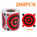 100/200 unidades por rolo 7,50 cm autoadesivo respingos respingo amplificador reativo (impacto de cores) alvos adesivos de tiro (olhos de toques)