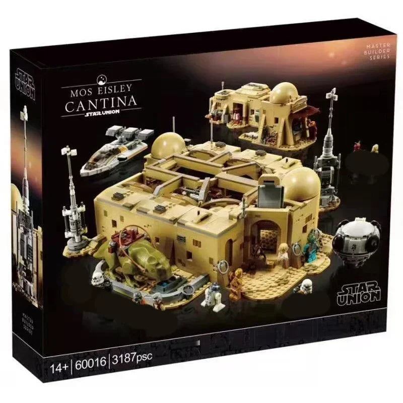 Miniso mos eisley cantina compatível com 75290 blocos de construção tijolos brinquedos educativos aniversário presentes natal