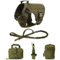 Colete militar tático para animais de estimação pastor alemão golden retriever treinamento tático arnês e trela conjunto para todas as raças cães