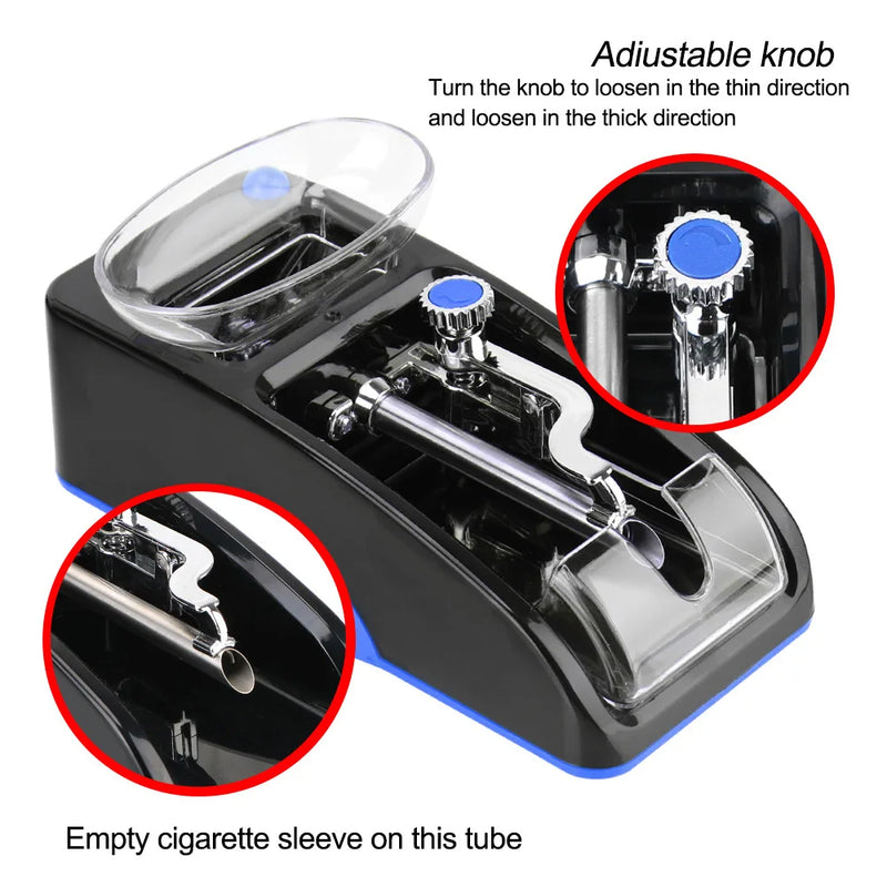 Electric Automatic Cigarette Rolling Machine, Tobacco Roller, Smoking Tool, DIY Injector Maker, Acessórios para fumar, UE, EUA Plug