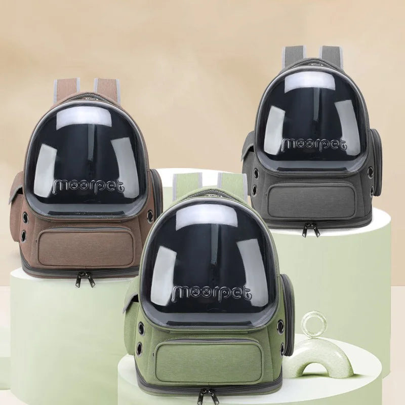 Bolsa transparente para transportar gatos, mochila de viagem ao ar livre para gatos, cães pequenos, respirável, bolsa de transporte para gatos, suprimentos para animais de estimação