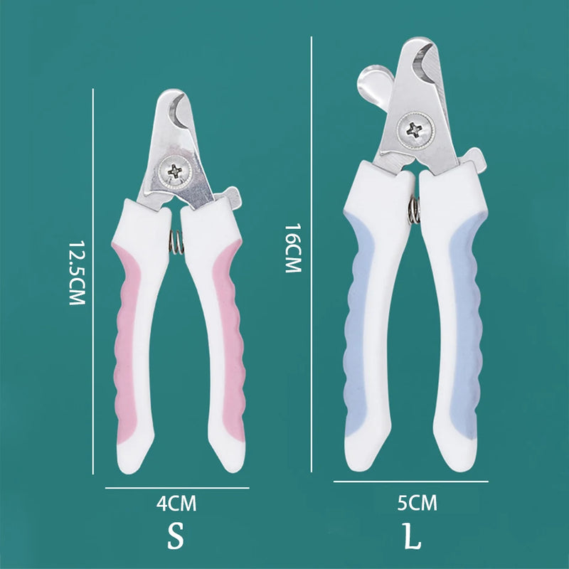 Cortador de unhas profissional para animais de estimação, aço inoxidável, aparador de unhas para cães e gatos, economia de trabalho, conveniente, suprimentos para tosa de cães