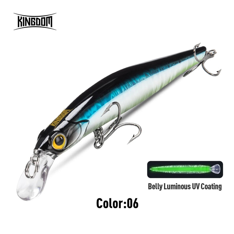 Reino kingart afundando minnow iscas de pesca 6g 9g 14g 18.6g jerkbaits boa ação wobblers fr silêncio iscas duras robalo