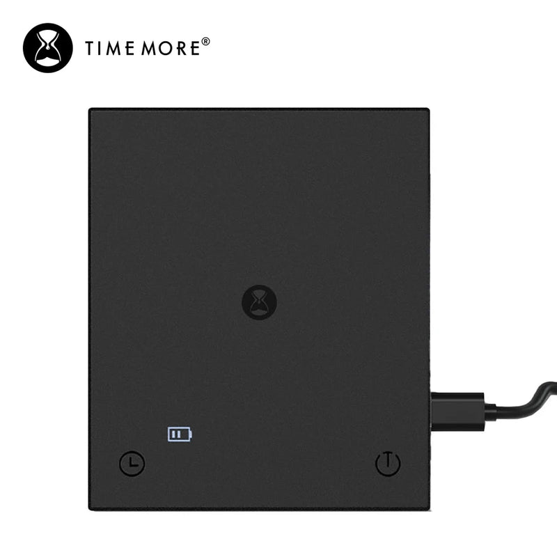 Timemore básico 2 espelho preto despeje sobre escala de café display de taxa de fluxo temporizador automático dígito cozinha balança de alimentos espresso 0.1g/2kg